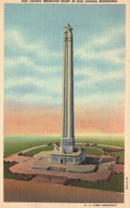 Houston TX-Texas, San Jacinto Memorial Shaft Battlefield Museum Vintage Postcard