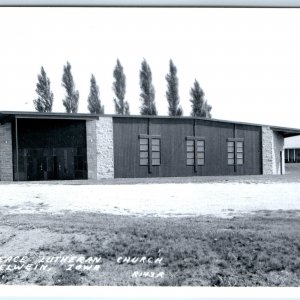 c1950s Oelwein, IA RPPC Peace Lutheran Church Real Photo Modern Postcard A104