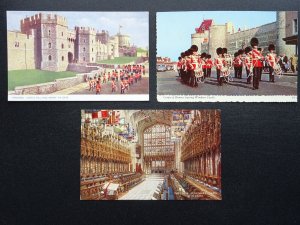 British Royalty WINDSOR CASTLE Collection x 3 c1930s & 1940s Postcard (3)