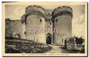 Old Postcard Villeneuve Avignon Entree Du Fort Saint Andre