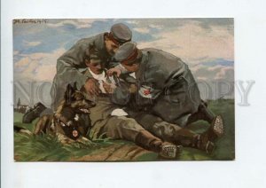 3159671 WWI German Shepherd Dog RED CROSS WoundedSoldier PAILER