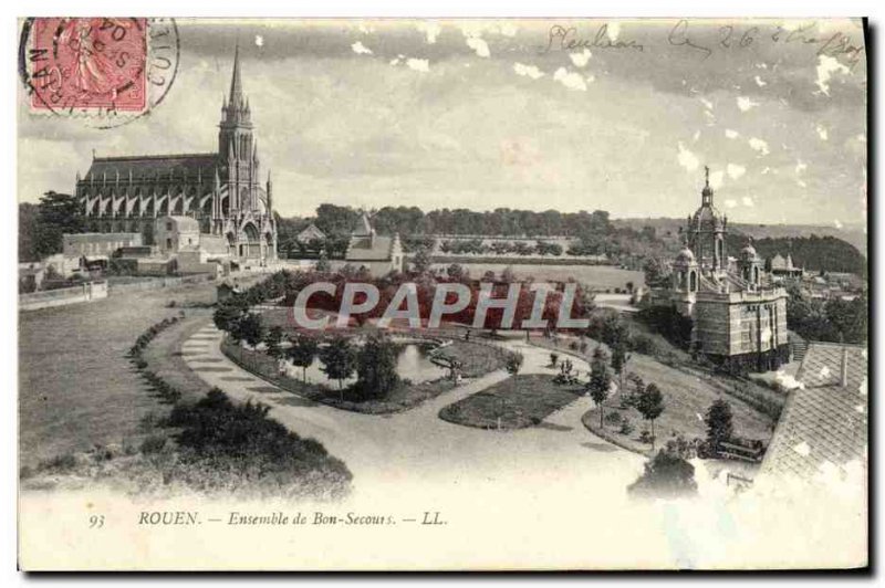 Old Postcard Rouen Bon Secours Ensemble