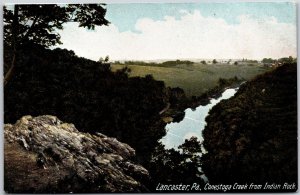 Conestoga Creek from Indian Rock Lancaster Pennsylvania PA Postcard