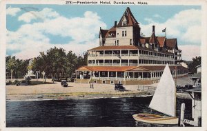 Pemberton Hotel, Pemberton, Massachusetts, Early Postcard, Used in 1950