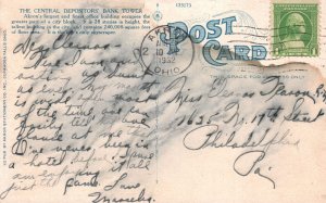 Vintage Postcard 1932 Central Depositors Bank Trust Company Building Akron Ohio