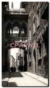 Old Postcard Barcelona Calle Del Obisao Street From & # 39Eveque