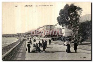 Old Postcard Menton Promenade du Midi