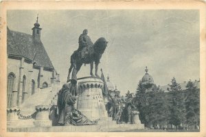 Romania carte postala Cluj-Napoca Statuia lui Matei Corvin