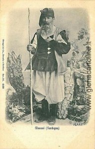 09601 VINTAGE POSTCARD - SARDINIA - COSTUMES: ULASSAI-