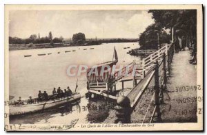 Old Postcard Vichy Allier Quays and Embarcadere Golf