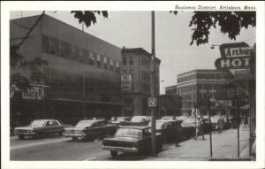 Attleboro MA Business District 1960s Postcard #2