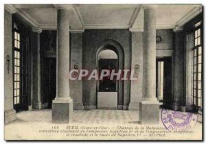 Old Postcard Rueil Malmaison Chateau of the vestibule and the bust of Napoleo...