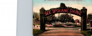 Washington Spokane Manitou Park Entrance Arch 1910
