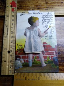 Postcard - Child Painting with Bunny Art Print - Bad Nauheim, Germany