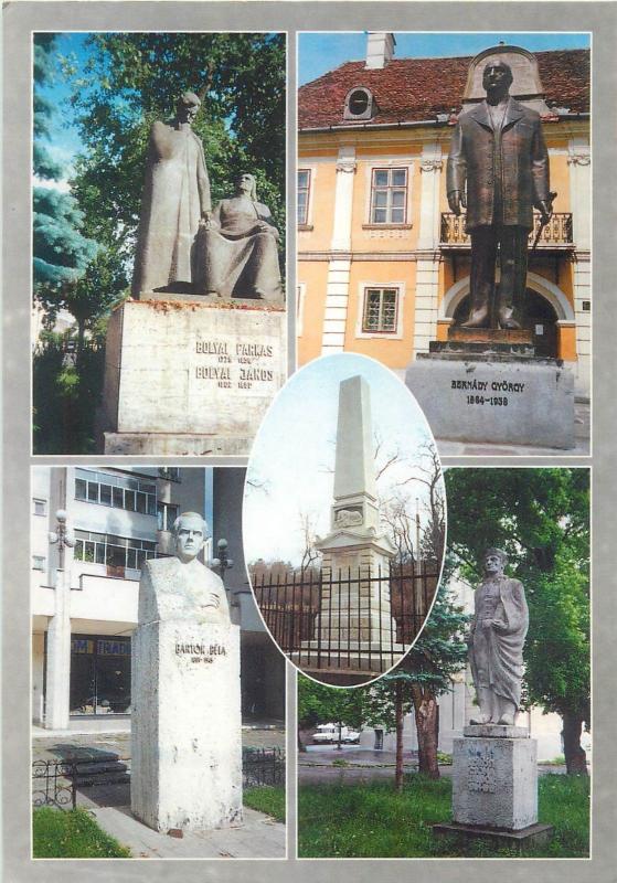 Romania Marosvasarhely Tg Mures statues Transylvania Bartok Bela Bolyai Bernady