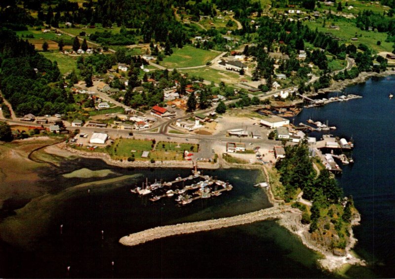 Canada British Columbia Saltspring Island Ganges Aerial View