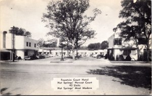 Postcard Fountain Court Hotel in Hot Springs, Arkansas