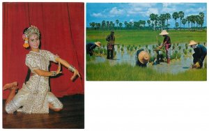 Thailand Chui Chai Brahm Dance Tha classical dancer & cultivation of the rice 