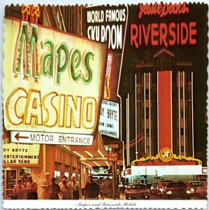 Postcard - Mapes and Riverside Hotels, Reno, Nevada, USA