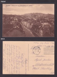 Aachen Germany City Panorama from Marschiertor 1916 WWI Feldpost Postcard