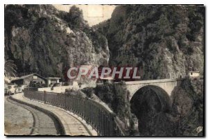 Old Postcard Menton Frontiere Franco Italian Le Pont St Louis