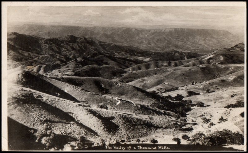 South Africa Post Card - View of Thousand Hills used