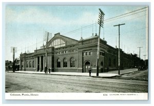 c1910s Coliseum Peoria Illinois IL Antique Unposted Photoette Postcard 