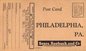 Philadelphia Pennsylvania Sears Roebuck Wallpaper Samples Ad Postcard J80140