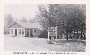 Massachusetts Millers Falls Long's Motel Route 2 Mohawk Trail