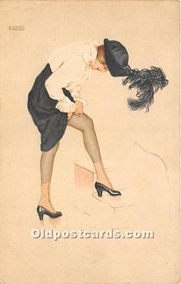 Le coup de la Jarretelle # 12 Marque L-E Artist Raphael Kirchner Unused 