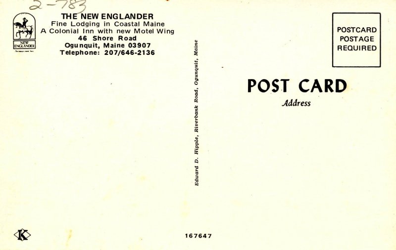 ME - Ogunquit. The New Englander Colonial Inn