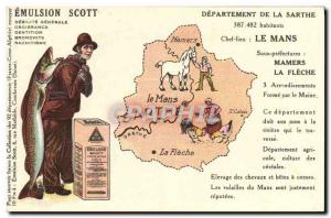 Old Postcard Emulsion Scott Poisson Department Sarthe Mamers La Fleche