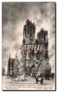 Postcard Old Army Cathedrale Reims