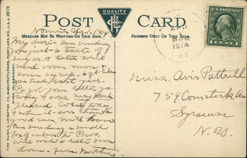 US Navy Battleship New Jersey 1914 Used Postcard