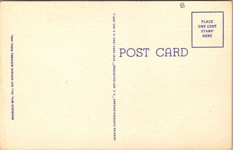 Linen Comic Postcard Hot Springs National Park Arkansas Fire Under Bedsprings