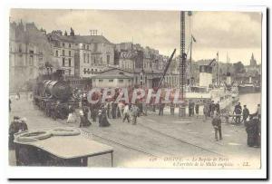 Dieppe Postcard Old Fast of Paris l & # 39arrivee of the English trunk (very ...