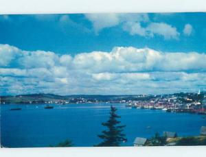 Pre-1980 PANORAMIC VIEW Lunenburg - Near Lahave & Bridgewater NS F9205