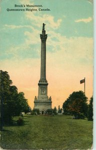 1917 Brock's Monument, Queenstown Heights, Canada Vintage Postcard