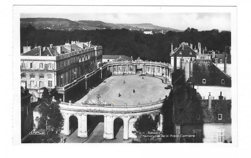 RPPC France Nancy L'Hemicycle de le Place Carriere Birds Eye View CAP Postcard