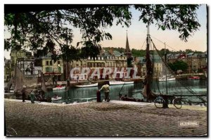 Modern Postcard Honfleur The Vieux Bassin and the Boat Museum