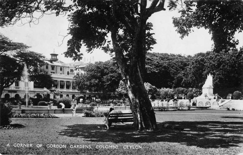 Colombo Ceylon (Sri Lanka) birds eye view Gordon Gardens antique pc Z16875