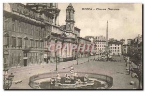 Old Postcard Roma Piazza Navona