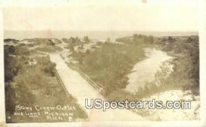 Real Photo Stony Creek Outlet in Lake Michigan, Michigan