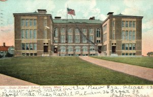 Vintage Postcard 1906 State Normal School Salem MA Massachusetts