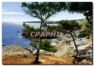 Postcard Modern Surroundings of Sausse Lumiere effects of the Calanque du Fou...