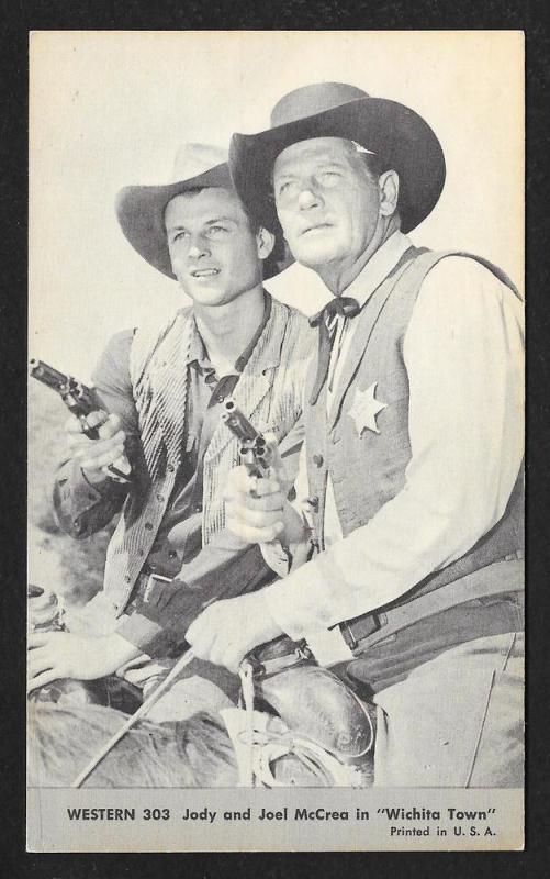 ARCADE CARD Cowboy Entertainers Jody & Joel McCrea