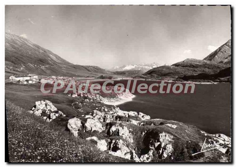 Modern Postcard Mont Cenis Lake His its hotels and Vallee Turin