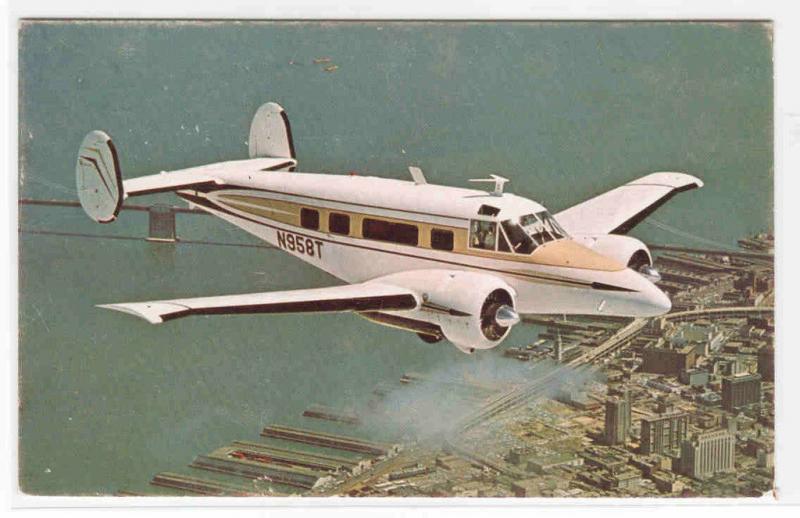 Beechcraft Super H-18 Plane Aircraft advertising postcard