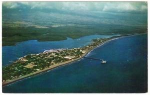 Costa Rica Puntarenas Aerial View 1950s-1960s Postcard #1