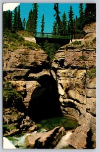 Maligne Canyon, Jasper National Park, Alberta, Vintage Chrome Postcard 